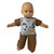 Whimsical Safari Print Shirt & Brown Pants Outfit – Handmade for 15–16 Inch Baby Dolls