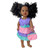 Lavender Bodice Doll Dress with Colorful Ruffle Skirt, Mint Bow & Matching Purse for 18 inch dolls.