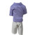 Doll Clothes Superstore Handmade Lavender Stripe Shirt with White Shorts for Ken and GI Joe Dolls