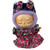 Charming Multicolor Dress with Matching Headband for 17.5cm Collectable Dolls