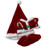Festive Red Velour Santa Jacket and Hat for 17.5cm Labubu Dolls