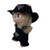 Black Designer Overalls with Matching Hat for 17.5 cm Labubu Doll