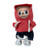 Red Hoodie and Jeans Outfit with High-Top Sneakers for 17.5cm Labubu Dolls