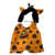 Halloween Jumpsuit with Black Hat and Pumpkin Accents for 17.5cm Labubu Dolls