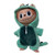 Two-Tone Green Spiked Dino Costume for 17.5cm Labubu Dolls