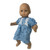 Sweet Blue Check and Cherries Nightgown for 14–16-Inch Baby Dolls
