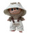 Chic White Overalls & Hat Set for Labubu Doll – Designer-Inspired Style