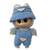 Designer Blue Overalls with Hat for 17.5cm Labubu Fashion Dolls