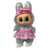 Darling Pink Dress with Flower Appliqué Trim for 17.5cm Labubu Doll 