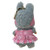 Darling Pink Dress with Flower Appliqué Trim for 17.5cm Labubu Doll 
