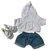 Casual Day Hoodie, Jeans & High-Top Sneakers Outfit for 17.5cm Collectable Dolls