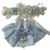 Gorgeous Blue Party Dress with Pearl Headpiece for Labubu 17.5cm doll