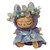 Gorgeous Blue Party Dress with Pearl Headpiece for Labubu 17.5cm doll