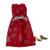 Sparkling Red Party Dress with Silver Accents for 11.5" Fashion Dolls
