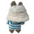 Cozy Blue & White Striped Sweater Set with Fuzzy Hat for 17.5cm Labubu Doll