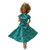 Emerald Brocade Party Dress with Shoes and Crown for 11.5" Fashion Dolls