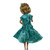 Emerald Brocade Party Dress with Shoes and Crown for 11.5" Fashion Dolls