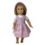Pastel Plaid School Dress with Blouse and Hat for 18-Inch Girl Dolls