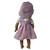Pastel Plaid School Dress with Blouse and Hat for 18-Inch Girl Dolls