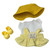 Sunny Day Style: Yellow Jumper Set with Straw Hat & Shoes for 17.5cm Labubu Dolls