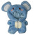 Soft Blue Plush Elephant Costume for 17.5cm Labubu Dolls with Hood and Ears