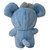 Soft Blue Plush Elephant Costume for 17.5cm Labubu Dolls with Hood and Ears