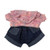 Pink Variegated Ruffle Sweater with Denim Shorts for 37cm (14.5”) Labubu Dolls