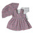 Pastel Plaid School Dress with Blouse & Hat for Baby Alive Dolls