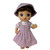 Pastel Plaid School Dress with Blouse & Hat for Baby Alive Dolls