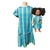 Matching Girl and Doll Dress Set – Size 14 – Green and Blue Striped Dress