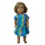 Matching Girl and Doll Dress Set – Size 14 – Green and Blue Striped Dress