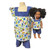 Size 8 Matching Girl and Doll Short Set – Floral and Polka Dot Print Outfit