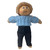 Baby Blue Cable Knit Sweater for Cabbage Patch Kid Dolls – Boy or Girl Doll Clothes 