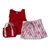 Red Stretch Bathing Suit Set with Cover-Up Skirt and Beach Bag for 15–16 Inch Cabbage Patch Kid Dolls