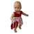 Bright Red One-Piece Bathing Suit with Cover-Up for 14–15 Inch Baby Dolls
