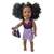 Purple One Piece Bathing Suit Set for 18 Inch Dolls with Flower Print Cover Up and Matching Beach Bag