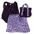 Purple One Piece Bathing Suit Set for 18 Inch Dolls with Flower Print Cover Up and Matching Beach Bag