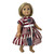 Patriotic American Flag Collage Dress for 18 Inch Girl Dolls | 4th of July Doll Outfit
