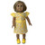 Floral A-Line Dress Doll Clothes and Yellow Mary Jane Shoes for 18 Inch Dolls
