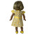 Floral A-Line Dress Doll Clothes and Yellow Mary Jane Shoes for 18 Inch Dolls