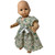 Green & Silver Floral Designer Dress for 15–16 Inch Baby Dolls and Cabbage Patch Kid Dolls