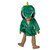 Soft Green Dinosaur Bathrobe for 18 Inch Dolls – Hooded Fleece Robe with Dino Face and Spikes
