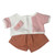 Peach Pants & Matching Shirt Outfit for 37cm (14.5") Labubu Dolls – Stylish Coordinated Set