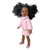 Pink Quilted Coat & Skirt Set for 18 Inch Dolls – Fur Trim Jacket, Sequin Fabric, Glitter Shoes Outfit