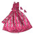Pink Rose Evening Gown for 11.5 Inch Fashion Dolls with Bow and Heels, Floral Formal Outfit