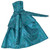 Turquoise Evening Gown for 11.5 Fashion Inch Dolls – Strapless Dress with Sparkle and Heels