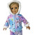 Winter Star Outfit for 18 Inch Dolls – Hooded Jacket with Fur Trim and Pants Set, Sparkle Doll Clothes