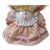 Pink Check Dress for 17.5cm Labubu Dolls – Puff Sleeve Doll Dress with Lace Trim & Bow