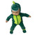 Dinosaur Hooded Suit of Green Fleece Dino Costume with Spikes and Zip Front Outfit  for 14–15 Inch Baby Dolls, 