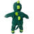 Dinosaur Hooded Suit of Green Fleece Dino Costume with Spikes and Zip Front Outfit  for 14–15 Inch Baby Dolls, 